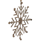 Rustic Hanging Ice Snowflake Decoration