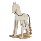Large Whitewashed Rustic Rocking Horse