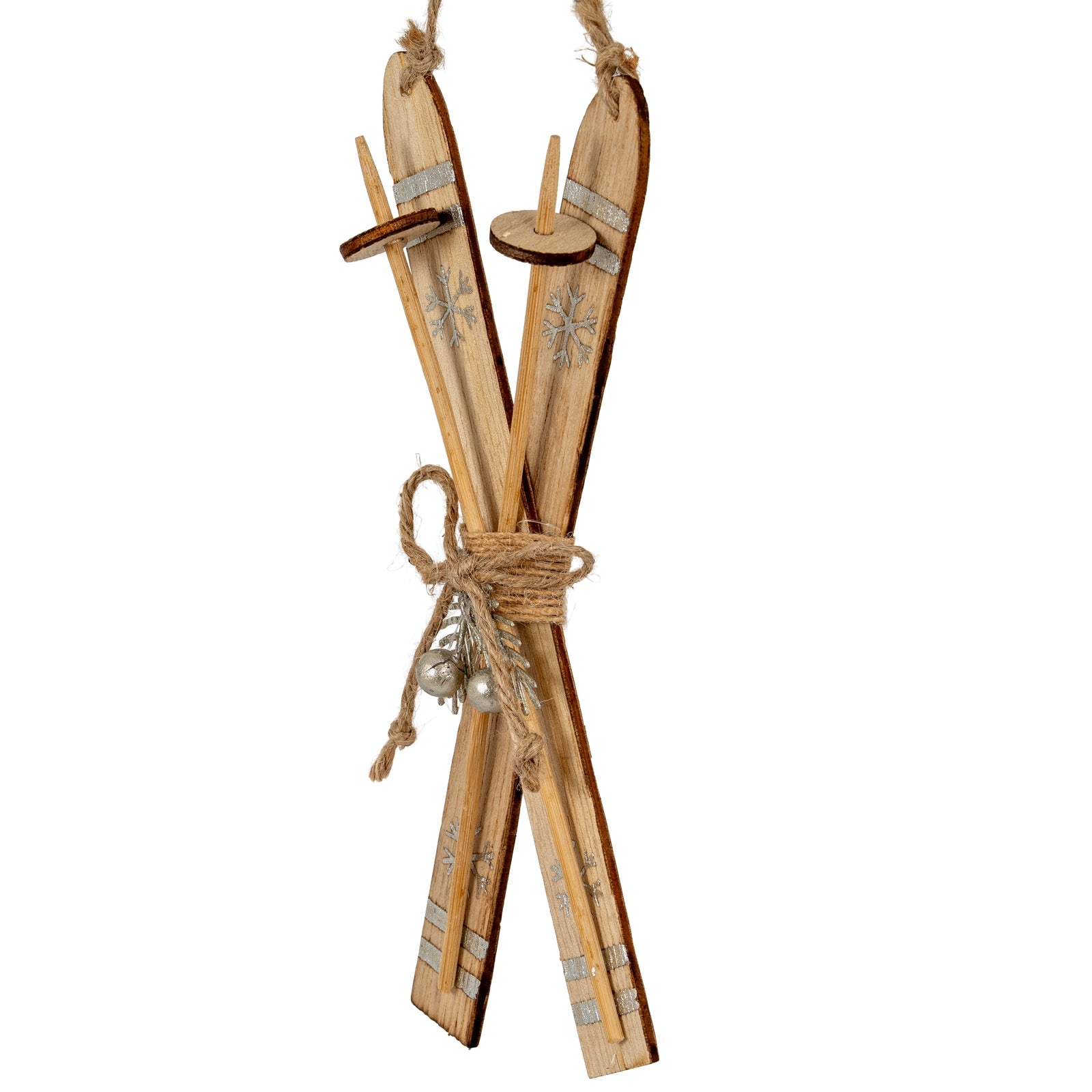 Natural Rustic Crossed Skis