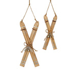 Natural Rustic Crossed Skis