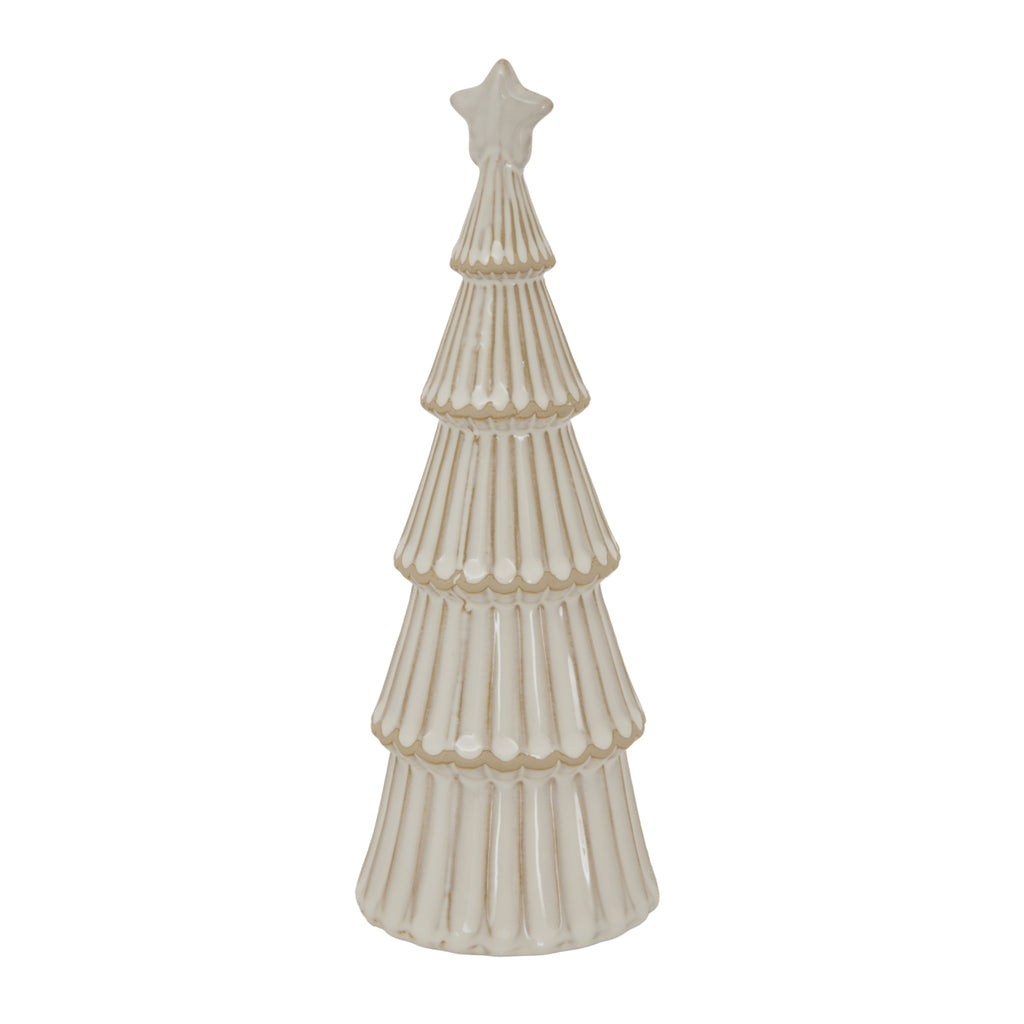 Large Alora Ceramic Snowy Layered Tree With Star