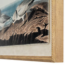 Flora & Fauna Collection Plovers On Linen In Beaded Frame