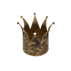 Antique Gold Crown Candle Holder