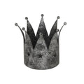 Antique Silver Crown Candle Holder