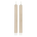 Luxe Collection Natural Glow Taupe  Ribbed Taper Candles