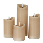 Luxe Collection Natural Glow 2.75x6 Taupe Melted LED Candle