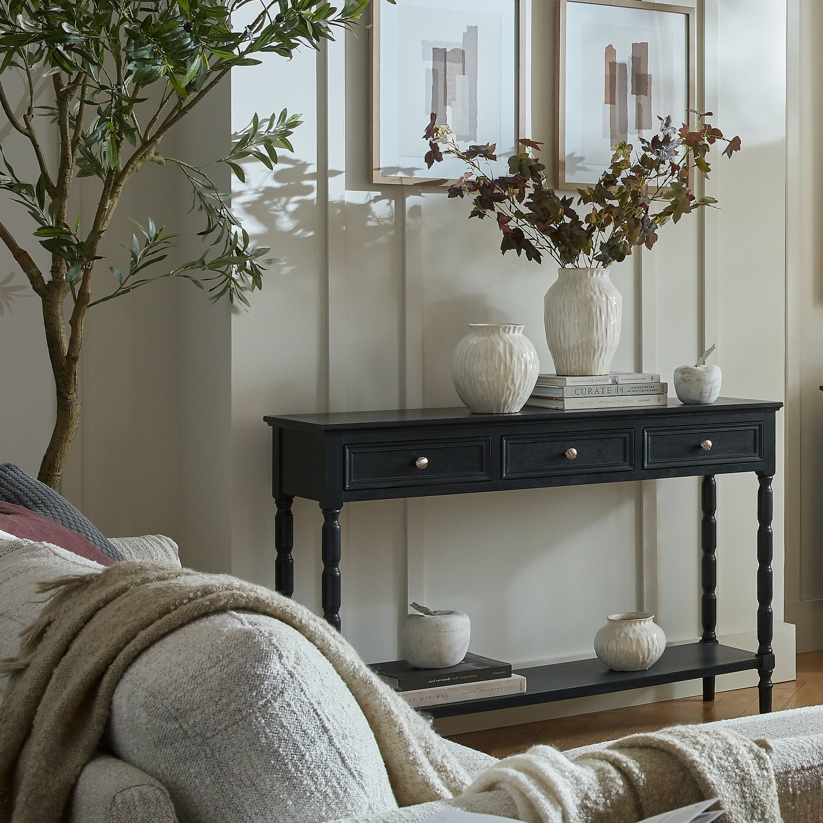 Contour Collection 3 Drawer Console