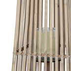 Small Silo Wicker Lantern With Glass Holder