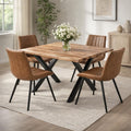 Malmo Tan Swivel Dining Chair