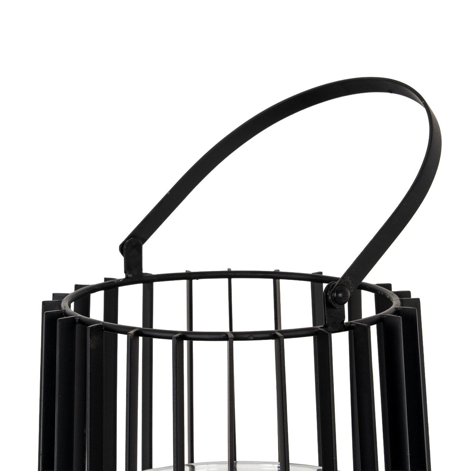 Lynk Medium Lantern With Handle And Glass Candle Holder