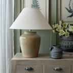 Mottura Ceramic Table Lamp With Edged Linen Shade