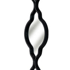 Black Quarterfoil Decorative Hanging Mirror
