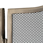 Antiqued Silver Fire Screen
