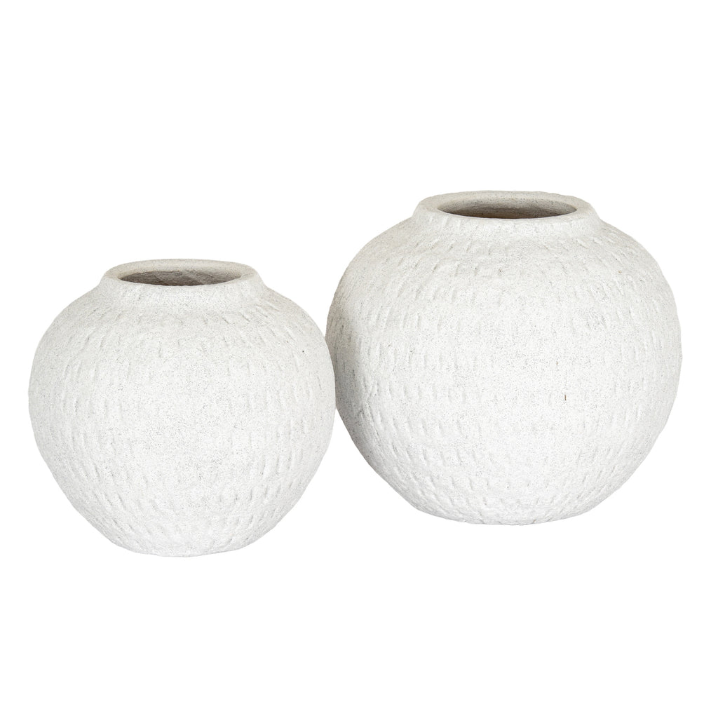 Ashen Large Round Vase