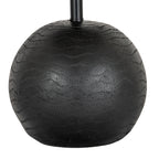 Black Cannon Table Lamp With Hessian Shade