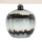 Midnight Shadows Squat Table Lamp With Linen Shade