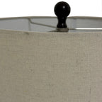 Sepia Shadows Squat Table Lamp With Linen Shade