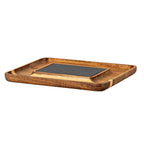 Acacia Serving Tray with Slate