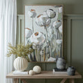 Poppy Heads Hand Painted Canvas in Frame