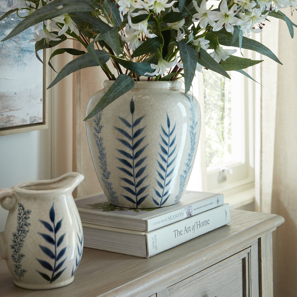 Small Blue Flora Olpe Vase