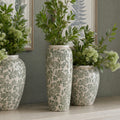Large Green Clover Tall Olpe Vase