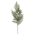 Frosted Pine Branch Spray With Winter Berries
