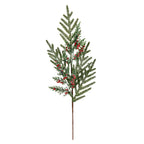 Frosted Pine Branch Spray With Winter Berries