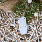 Large LED White Rattan Bauble With  Branches And Ribbon
