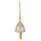 Ceramic Bell Tree Ornament With Snowflake Detail