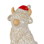 Merry Moo Ceramic Cow Ornament Gazing Left