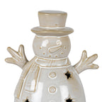 Alora Ceramic Small Snowman With LED Light