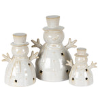 Alora Ceramic Small Snowman With LED Light