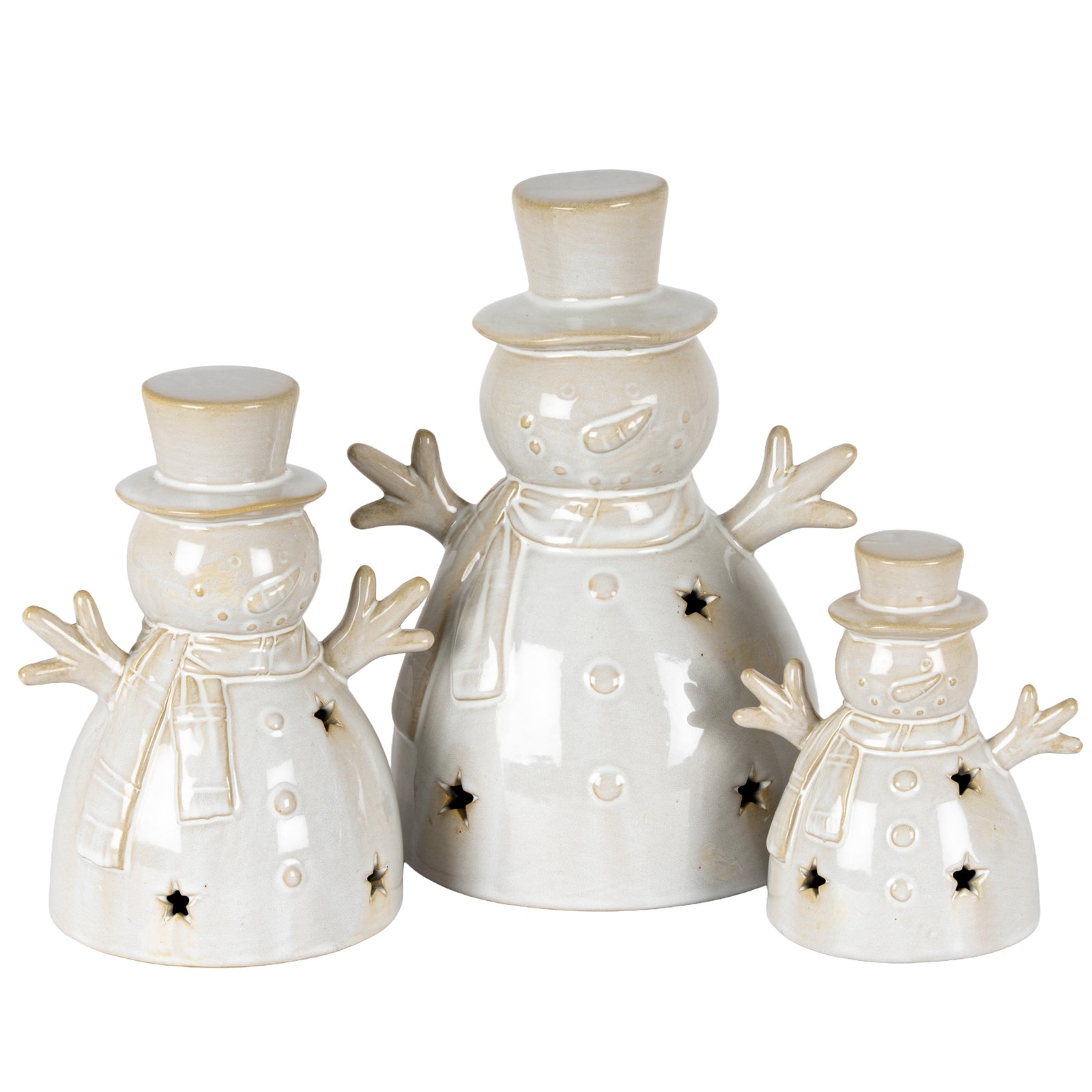 Alora Ceramic Small Snowman With LED Light