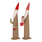 Wooden Festive Elf with Tree and Bell