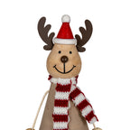 Wooden Jolly Sitting Reindeer Decoration