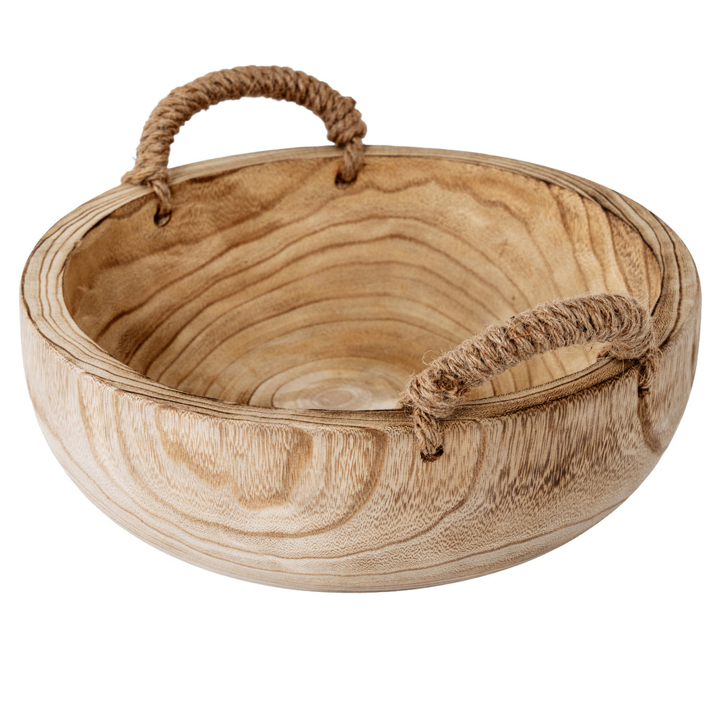 Artisan Deep Bowl With Rope Handles