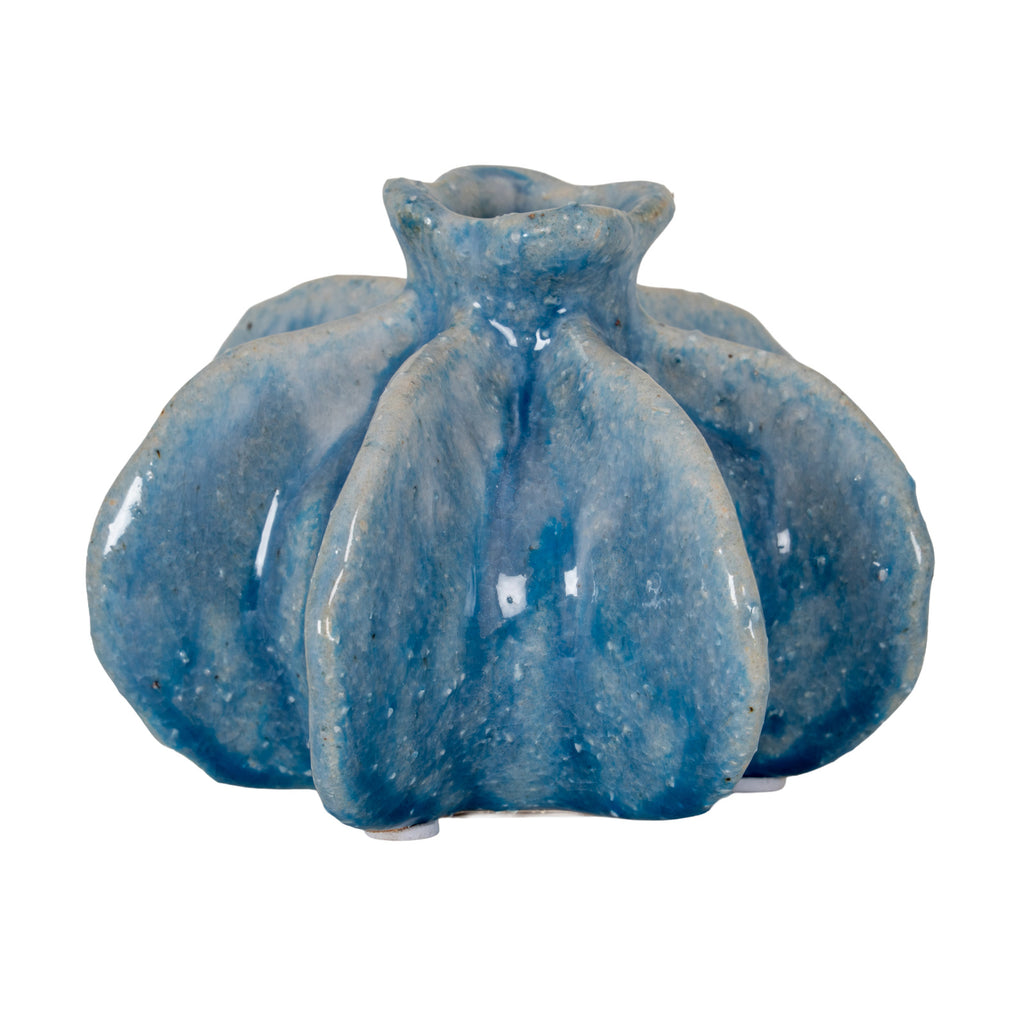 Azura Medium Blue Poppy Seed Bud Vase