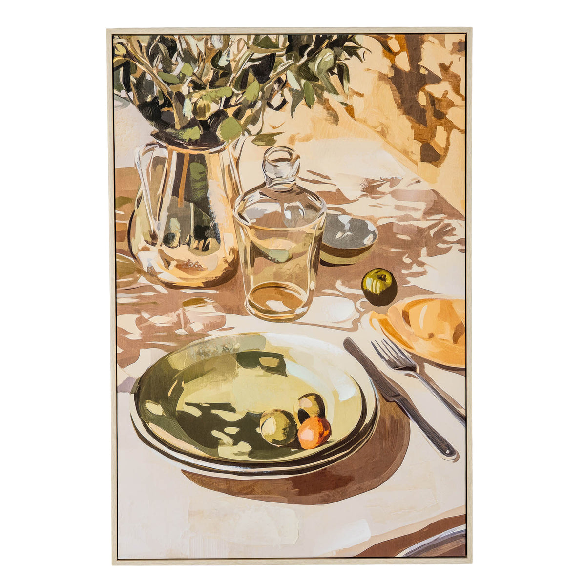 Alfresco Evening Hand Painted Canvas in Frame