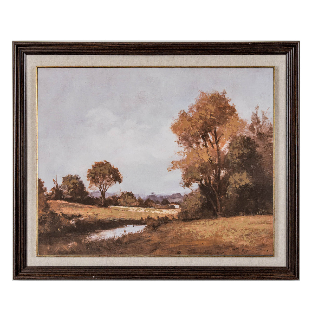 Autumn Landscape Hand Painted Canvas in Classic Frame