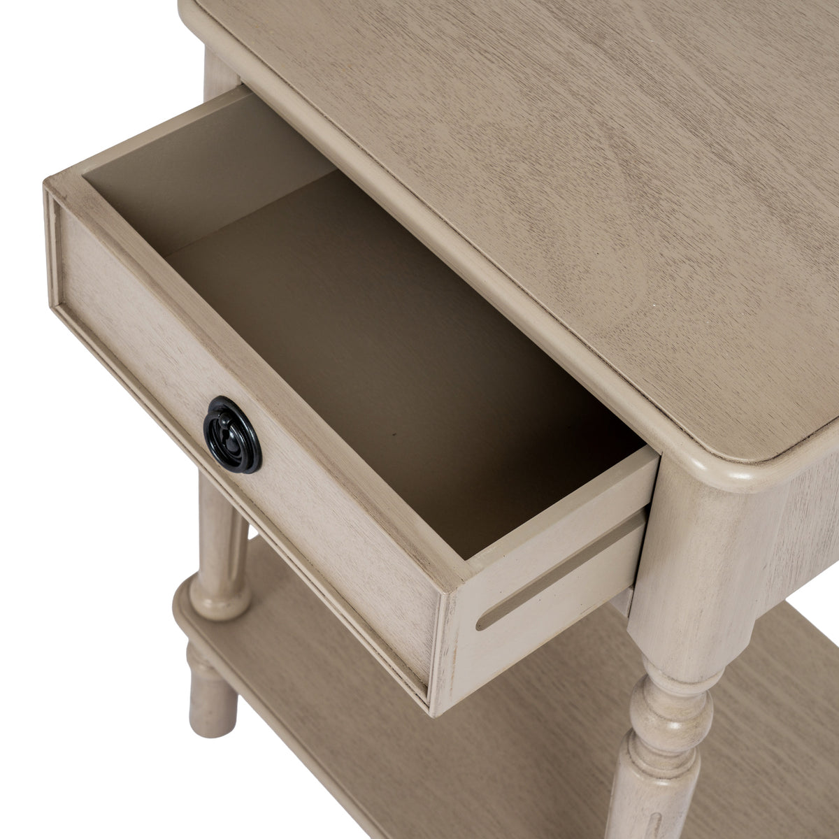 The Rowan Collection 1 Drawer Side Table With Shelf