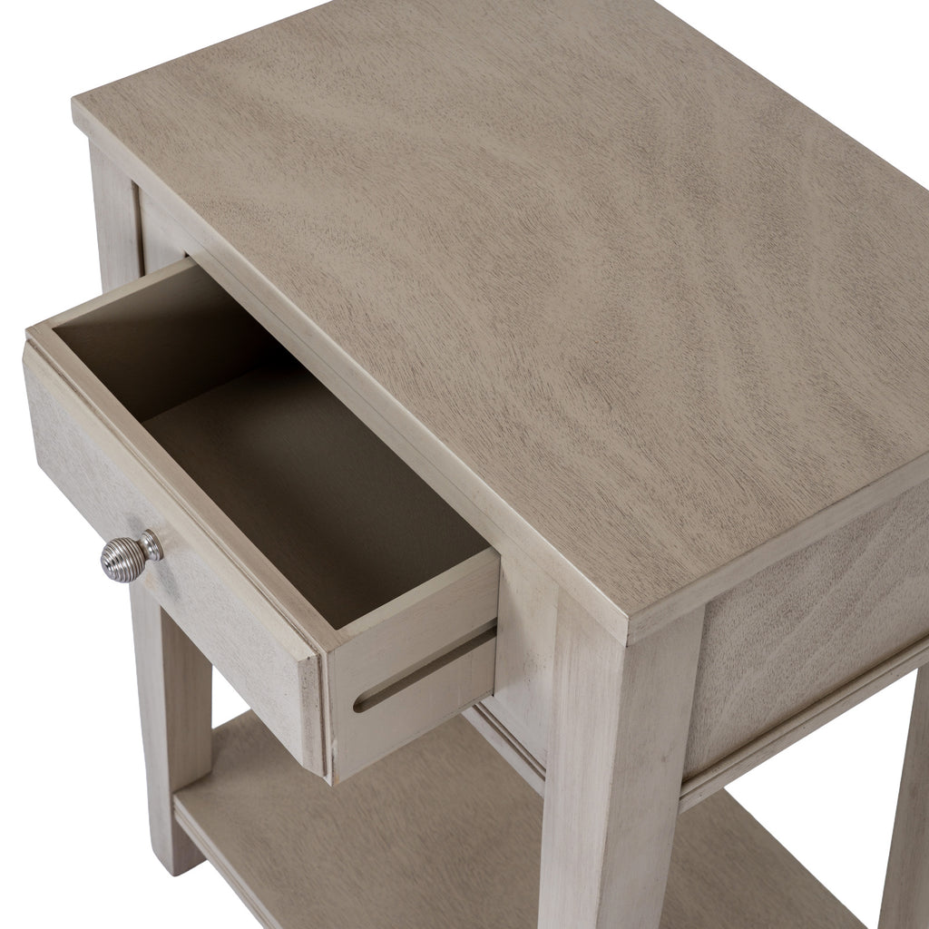 The Emile Collection 1 Drawer Side Table With Shelf