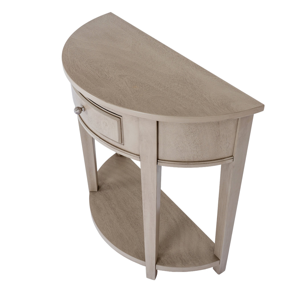The Emile Collection 1 Drawer Half Moon Console Table
