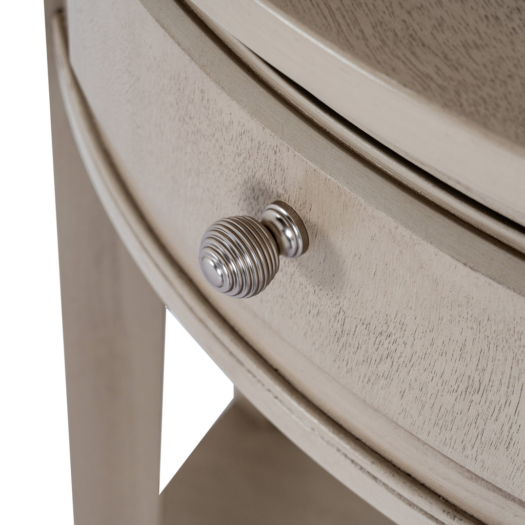 The Emile Collection 1 Drawer Half Moon Console Table