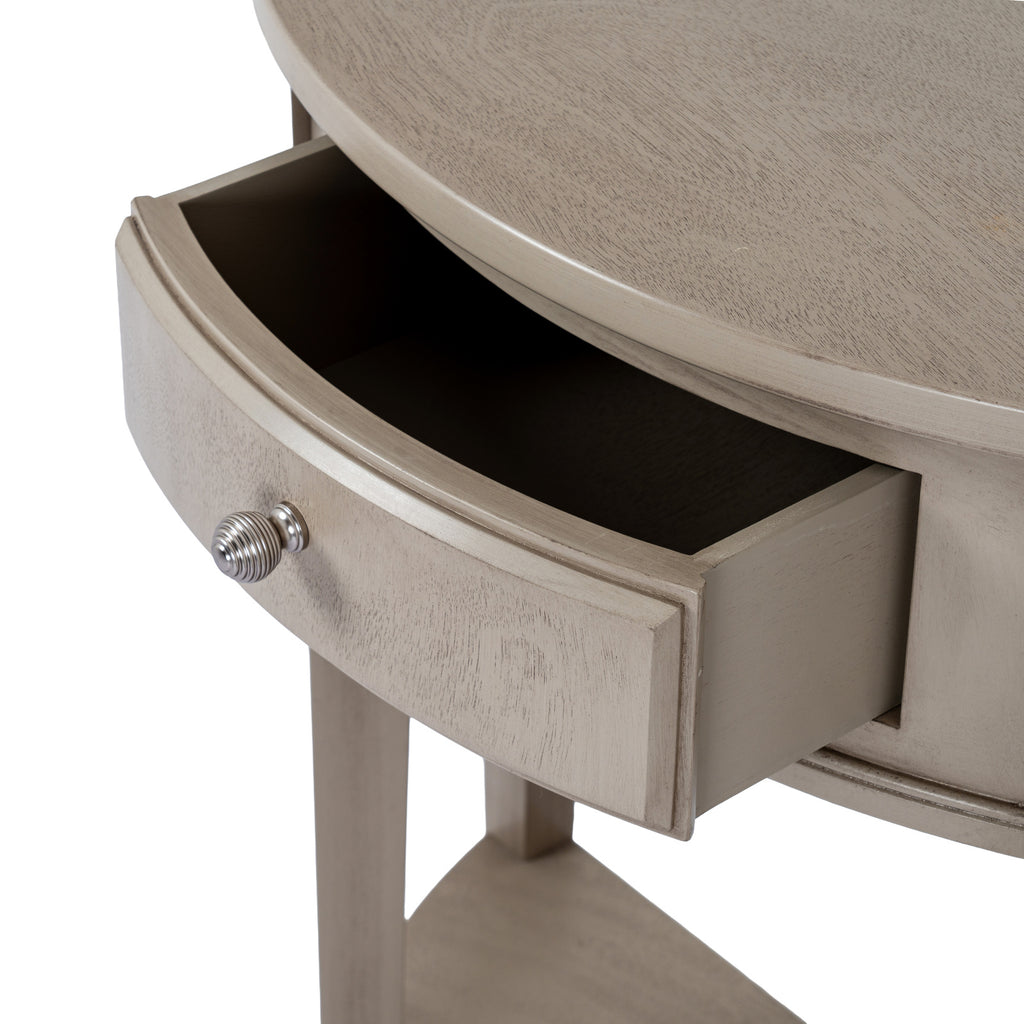The Emile Collection 1 Drawer Half Moon Console Table