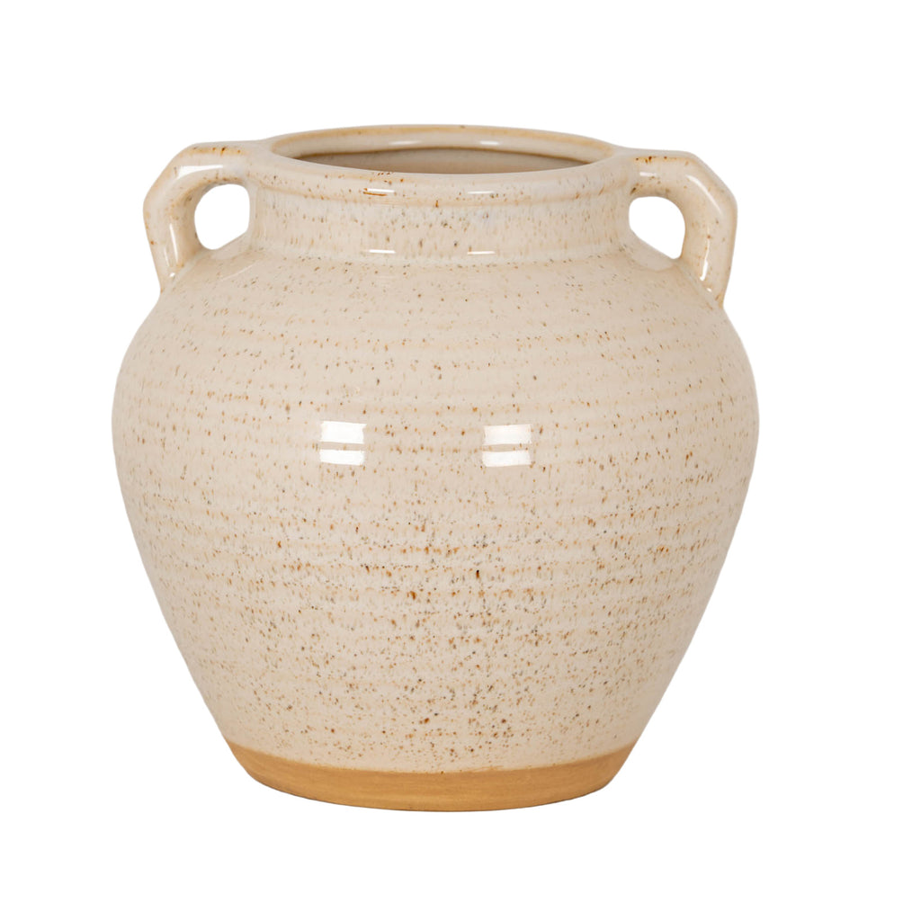 Speckled Ceramic Wide Amphora Pot