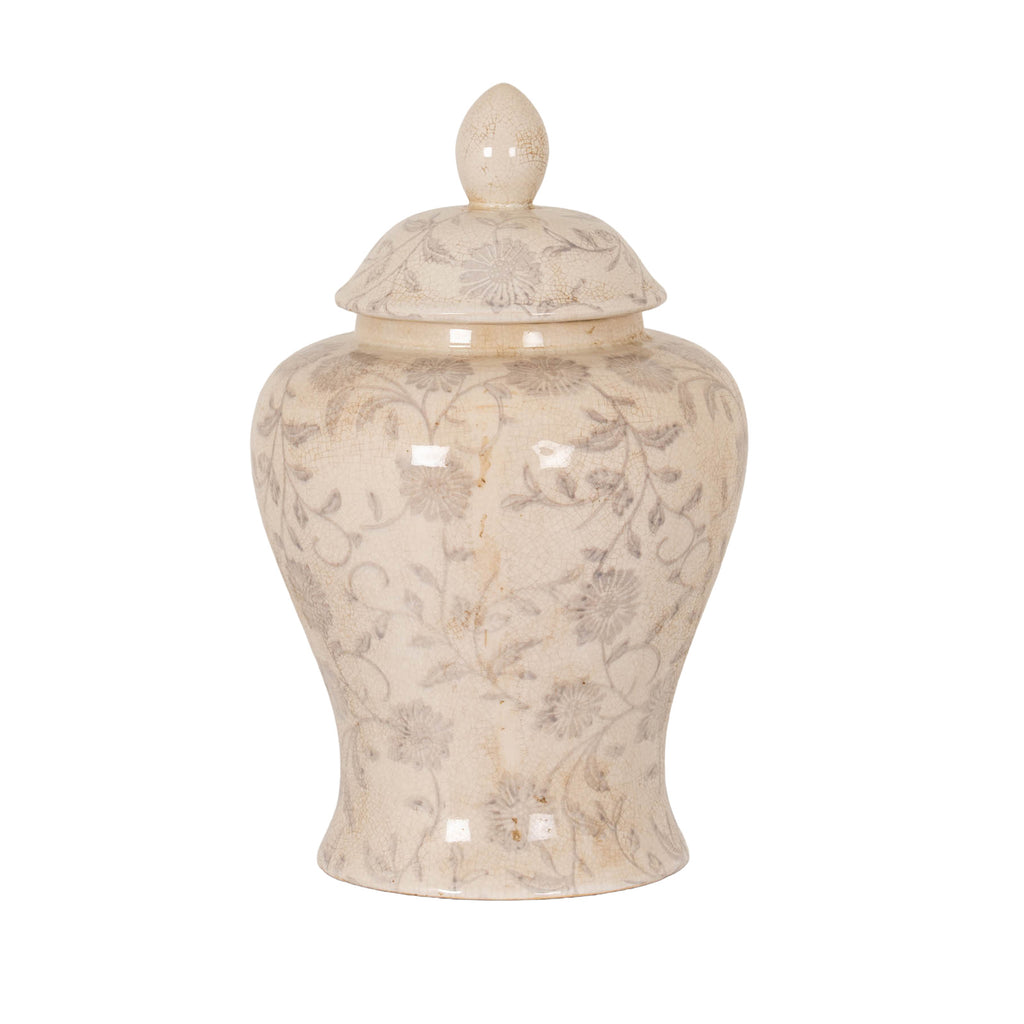 Large Grey Aster Ginger Jar