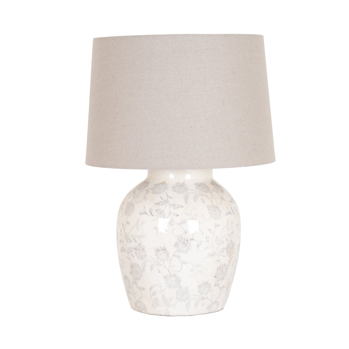 Grey Aster Ceramic Pot Lamp