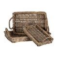 Briar Collection Set Of Three Rectangular Wicker Trays