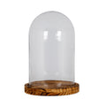 Large Classic Glass Cloche With Wooden Tray