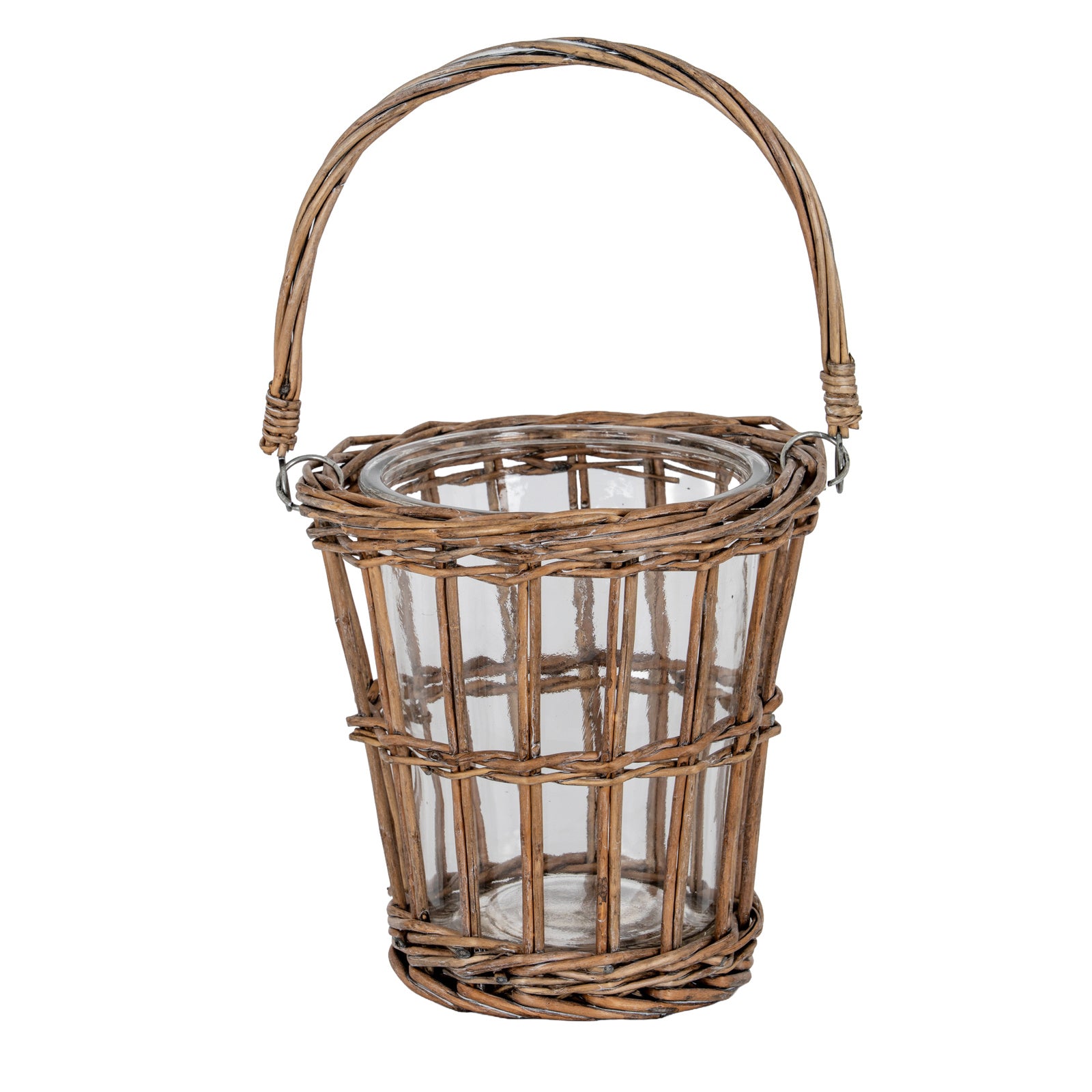 Briar Collection Small Wicker Basket Lantern With Handle